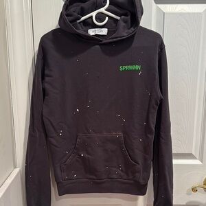 Black Hoodie with Green Logo SPRWMN